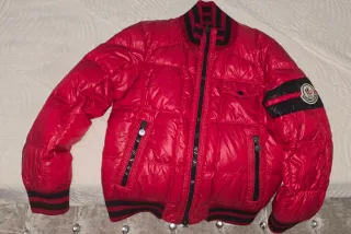 Men's MONCLER BRICE Red Down Puffer Casual Bomber