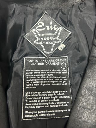 Gabardina de cuero auténtico  Talla L