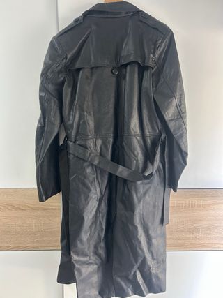 Gabardina de cuero auténtico  Talla L