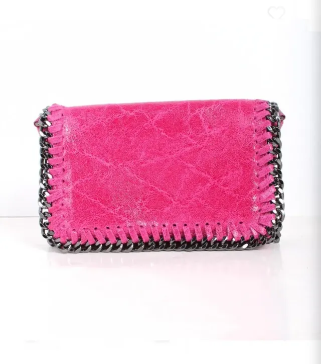 Bolso "Martina" Piel Suave Cadena Plateada