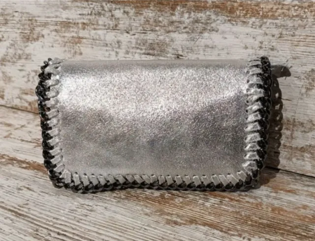 Bolso "Martina" Piel Suave Cadena Plateada