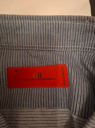 Camisa Carolina Herrera Rayas Talla 16