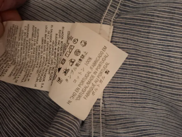 Camisa Carolina Herrera Rayas Talla 16