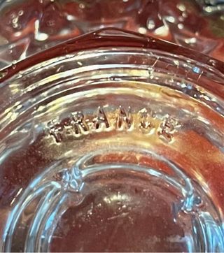 Coppia portacandele vintage vetro molato