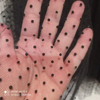 Falda de tul de vuelo,con topos bordados en el tul