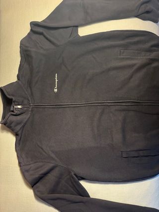 Sudadera Champion Negra Cremallera