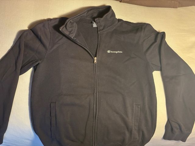 Sudadera Champion Negra Cremallera