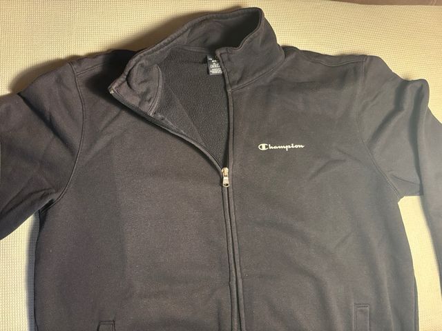 Sudadera Champion Negra Cremallera