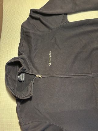 Sudadera Champion Negra Cremallera