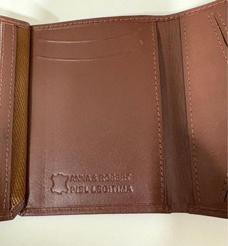 Cartera monedero Anna & Robert marrón