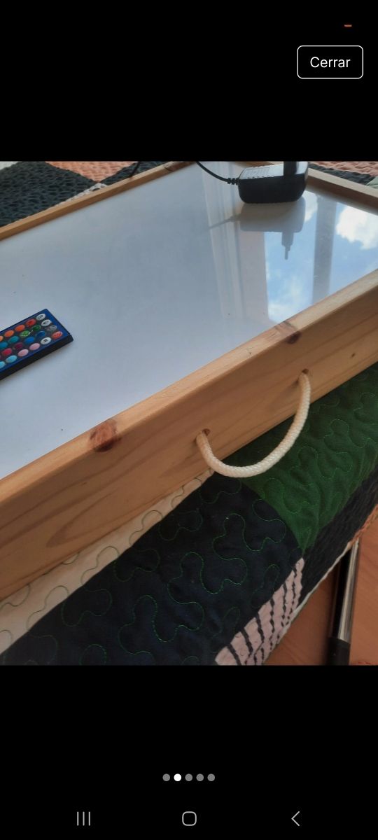 Mesa sensorial de madera