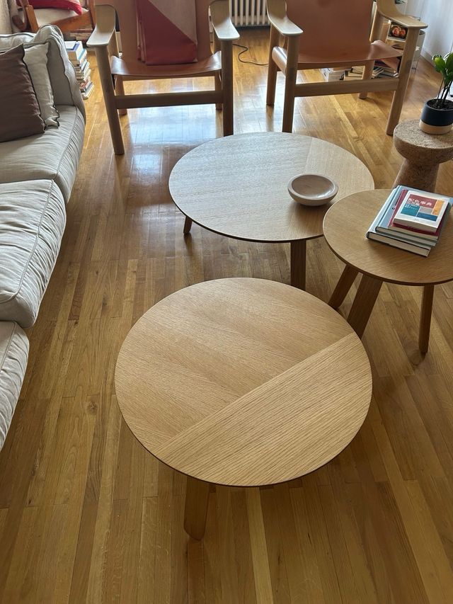 URGE - Set 3 Mesas Auxiliares Redondas Hay