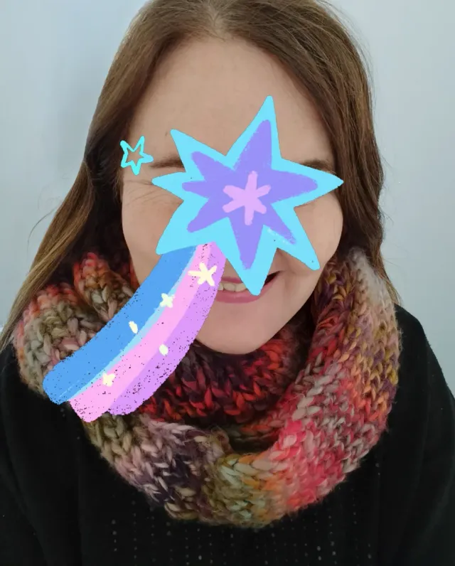 ❤️ Bufanda de punto multicolor