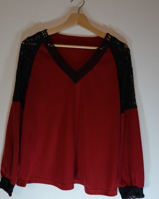 Jersey Shein rayas blanco, negro y marrón