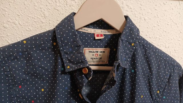 Camisa niño azul con come cocos de colores Talla S