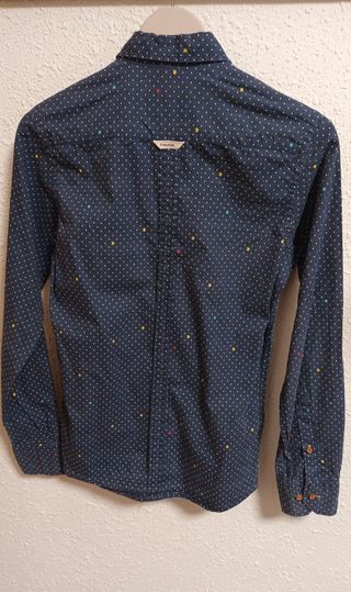 Camisa niño azul con come cocos de colores Talla S