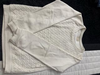Sudadera Zara niña con encaje talla 9-10 año