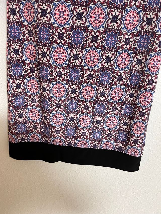 Vestido estampado manga 3/4