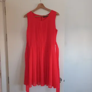 Vestido vintage color coral talla 36-38