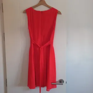 Vestido vintage color coral talla 36-38