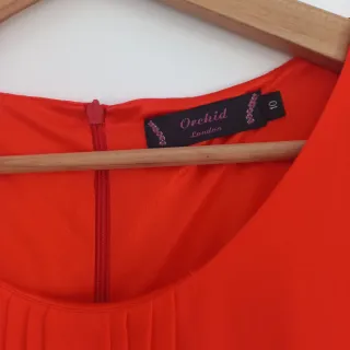 Vestido vintage color coral talla 36-38