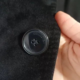 Abrigo Versace Negro con Forro Verde