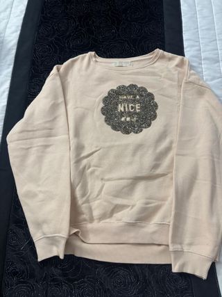 Sudadera Zara Niña Beige