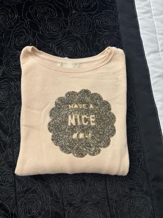 Sudadera Zara Niña Beige