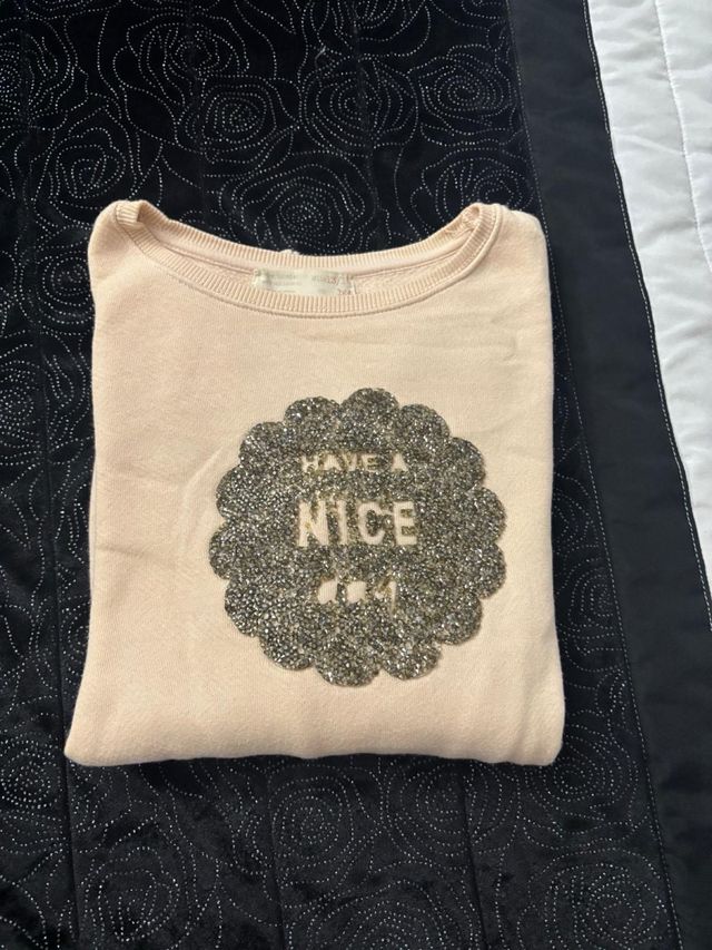 Sudadera Zara Niña Beige