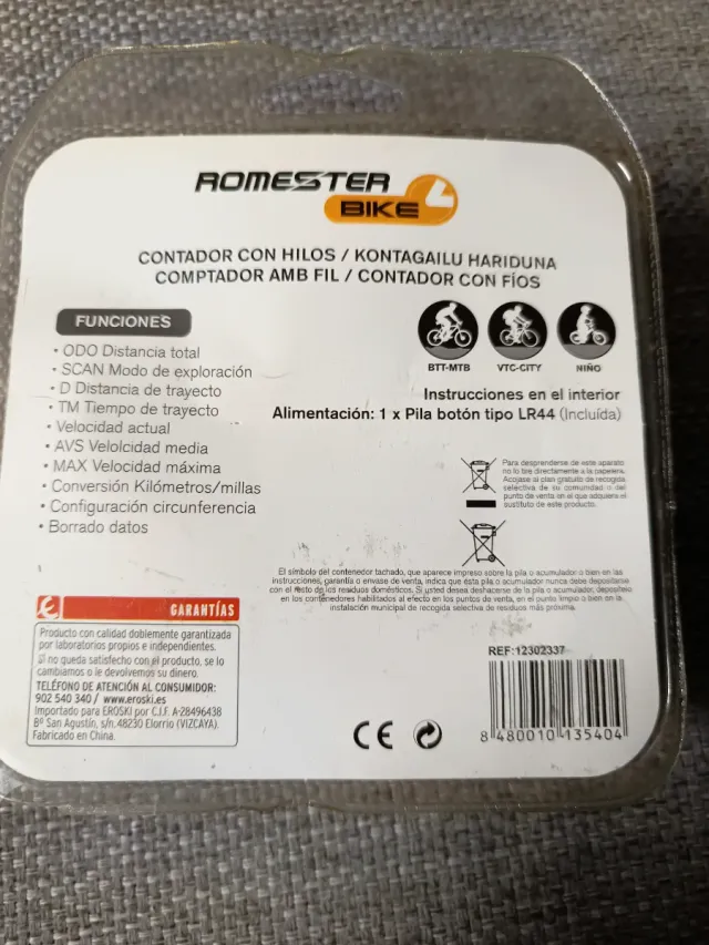 Cuentakilómetros Romester Bike con cable