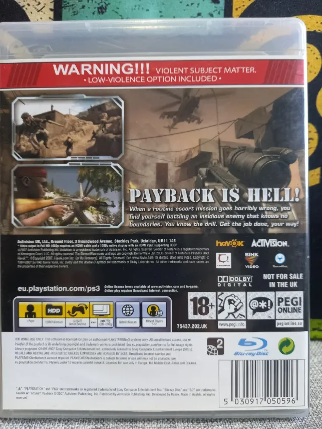 Soldier of Fortune PS3