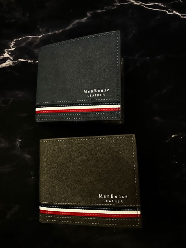 Billeteras Hombre MenBense Cuero (Gris/Oliva)