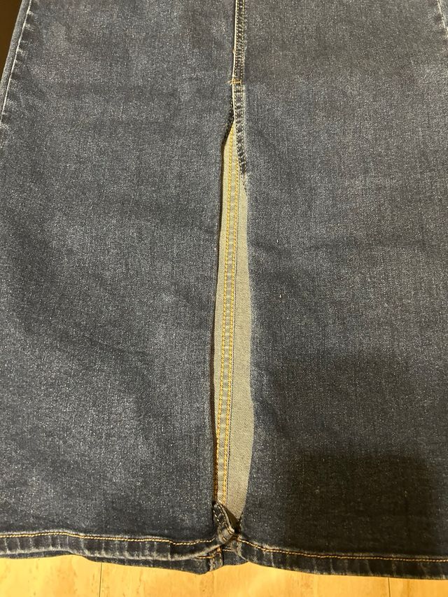 Falda larga vaquera azul