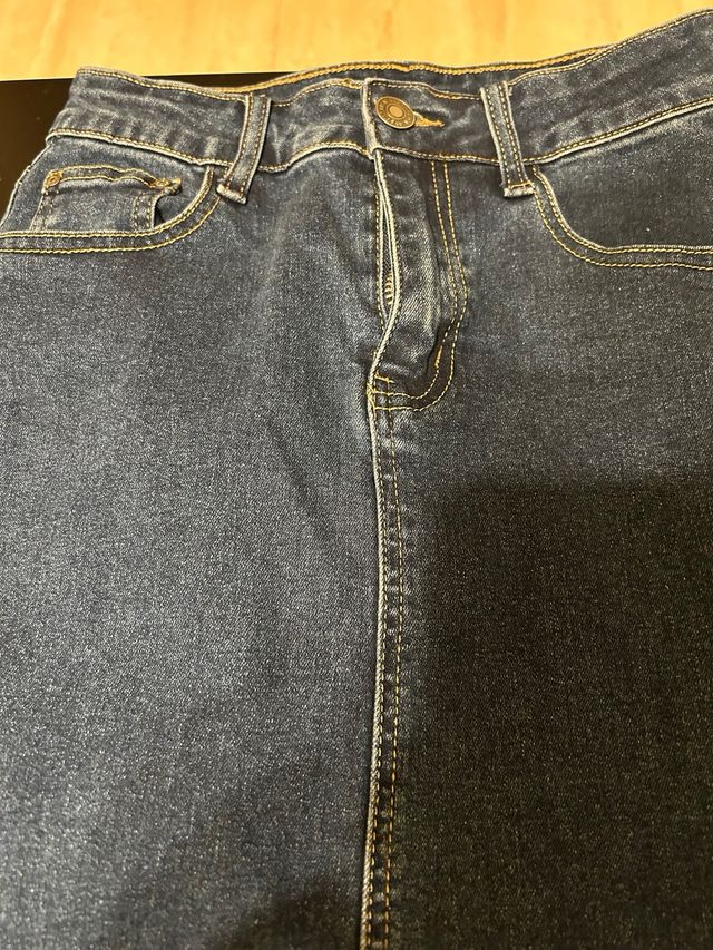 Falda larga vaquera azul