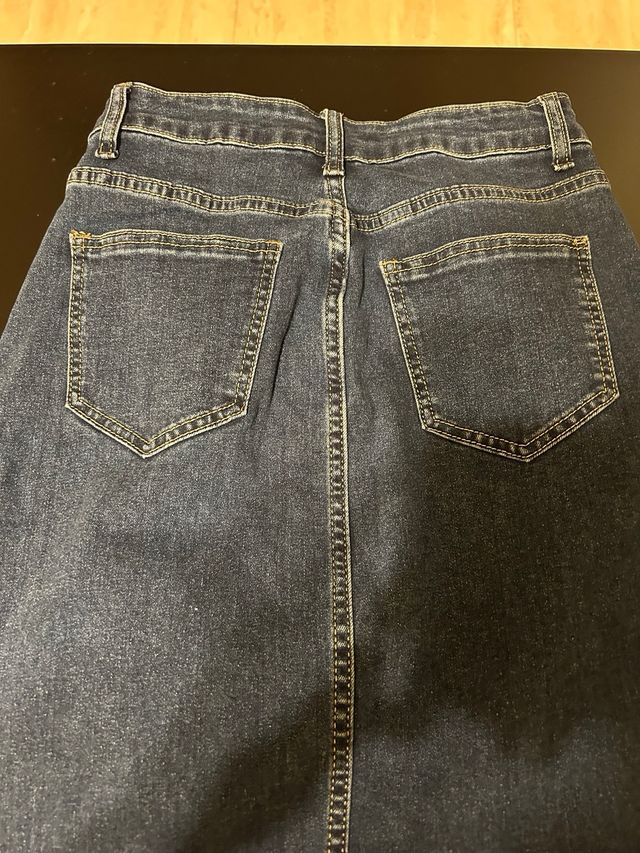 Falda larga vaquera azul