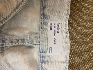 Falda pantalón vaquera desgastada