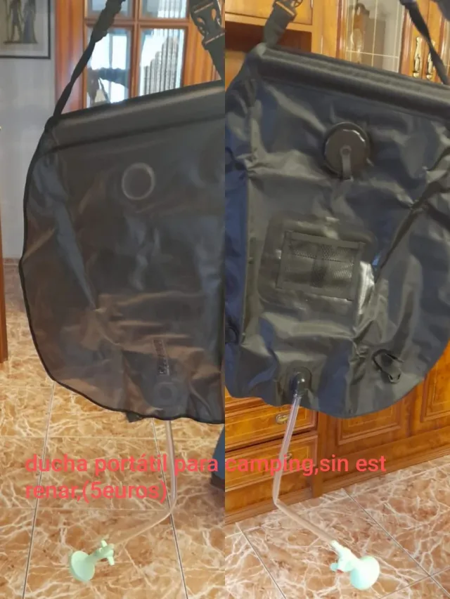 Ducha portátil camping nylon/plástico