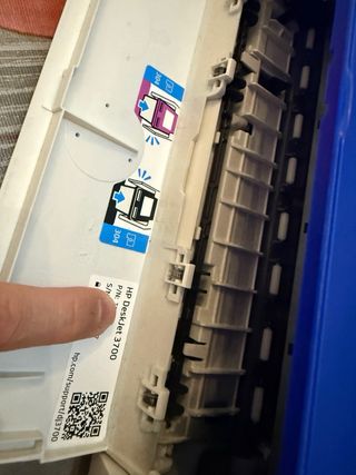 Impresora HP Azul y Blanca