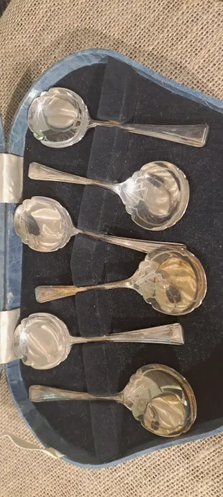 Juego cubiertos antiguo Inglaterra plateado