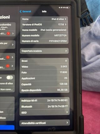 iPad 6ª gen Grigio 128GB