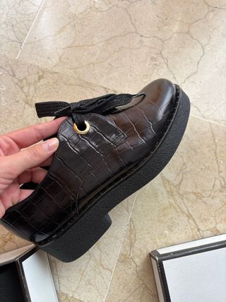 Mocasines plataforma negros Aurelias