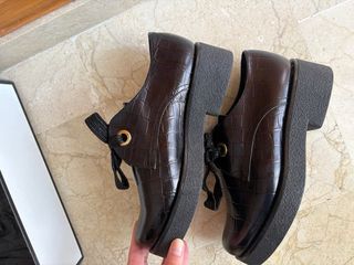 Mocasines plataforma negros Aurelias