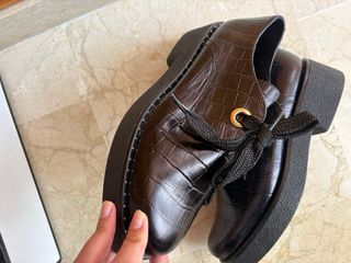 Mocasines plataforma negros Aurelias