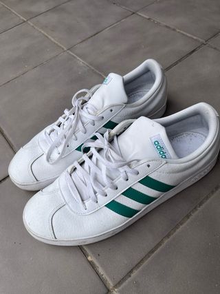Zapatillas Adidas Talla 46 Blancas y Verdes