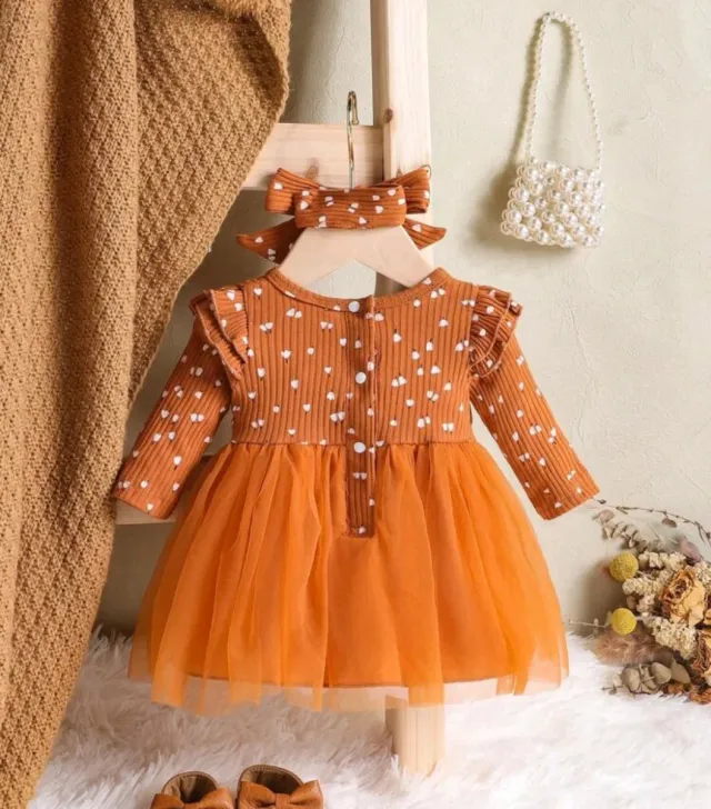 Vestido y diadema niña estampado floral