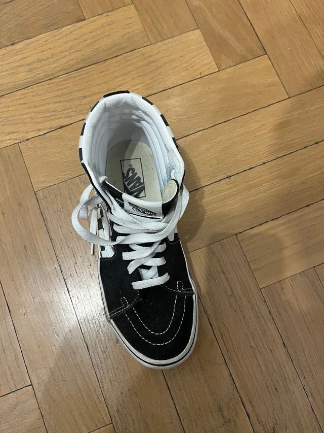 Vans Cuadro Blanco y Negro Talla 39