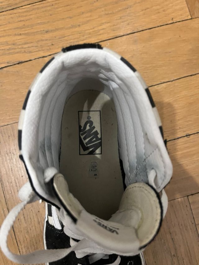 Vans Cuadro Blanco y Negro Talla 39