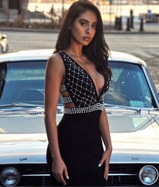 Vestido fiesta bandage negro