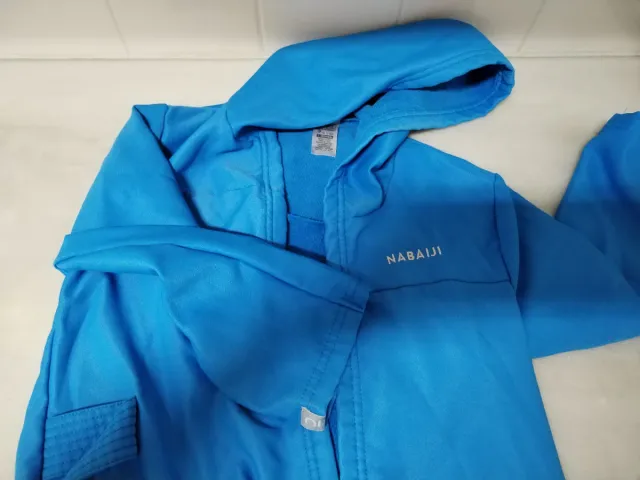 Albornoz azul microfibra 7-8 años