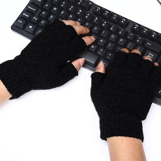 12 Pares Guantes Térmicos Unisex Negro